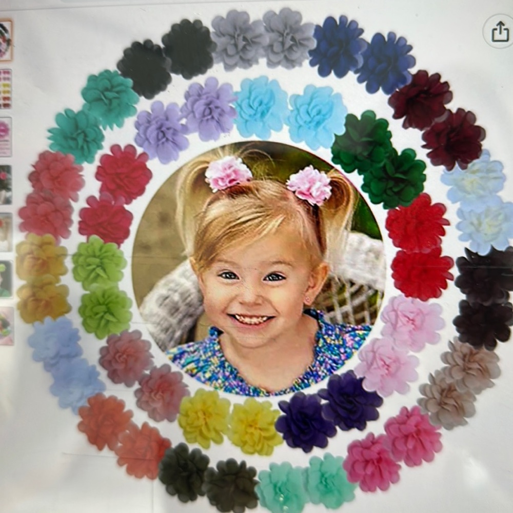 Flower hair bows